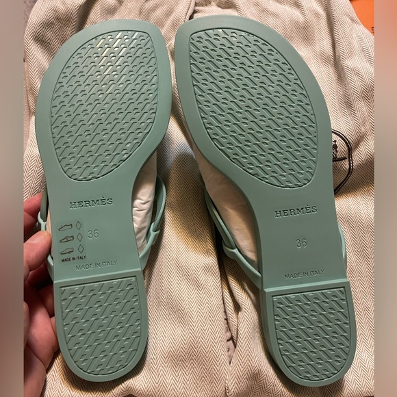 Authentic Hermes Egerie Chaîne d'Ancre Insignia Slides Size 36EU Brand New - Picture 6 of 7